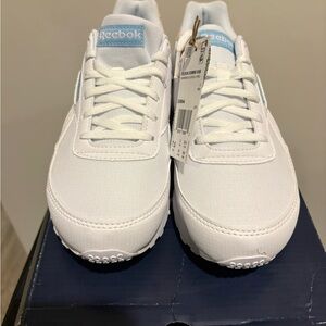 Reebok White and Blue Women's Sneakers